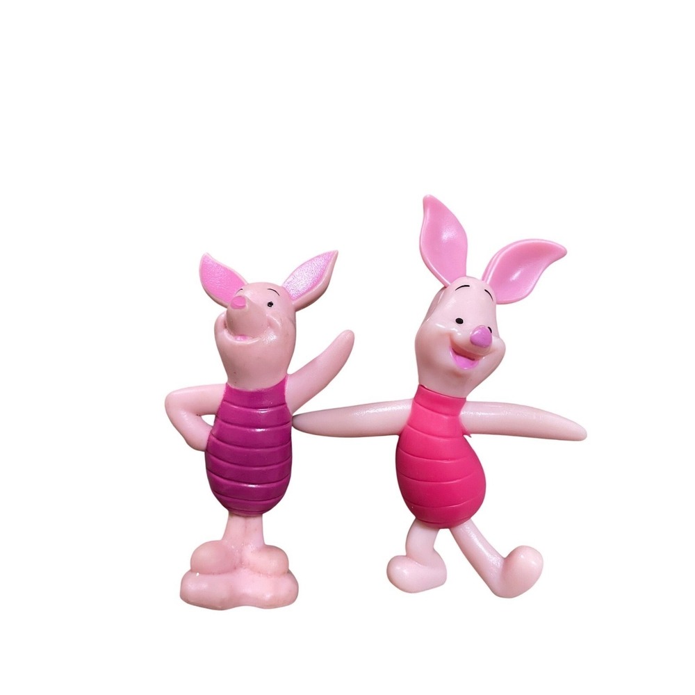 2 Disney Piglet Figure Toy Winnie The‎ Pooh 3" Cake Topper